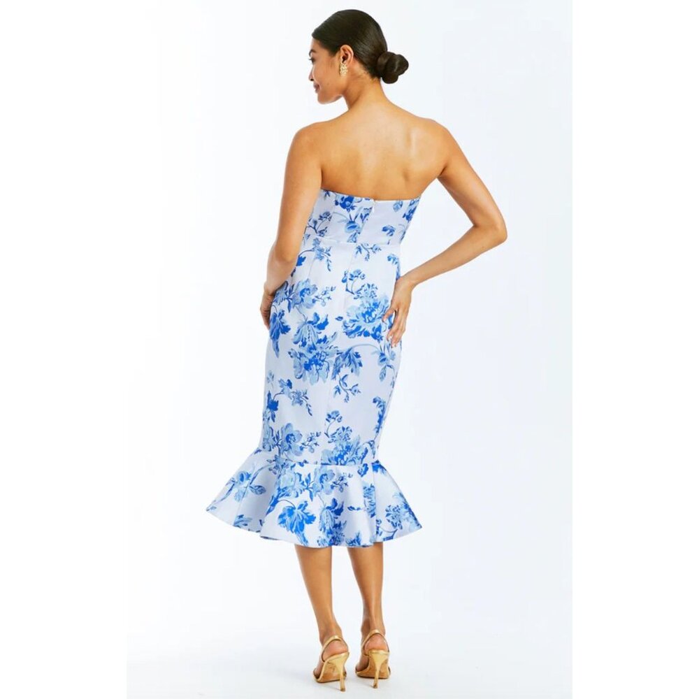 Mestiza New York $495 Stephanie Floral Bow Midi-Dress Size 2 - Picture 4 of 9